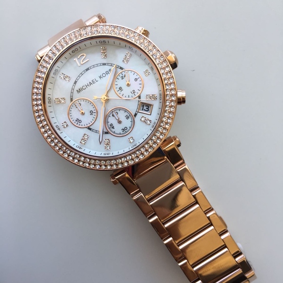 NEW Michael Kors Rose Gold Parker Ladies Mk5491 - Picture 3 of 3